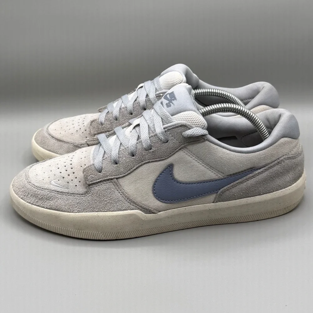 Nike SB Force 58 White/Ashen Slate-Sail Skate Suede Shoes IH0636-141 Mens 11